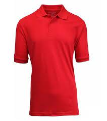 Wholesale Big Mens Short Sleeve Pique Polo Shirt School Uniform in Red. High  School Uniform polo